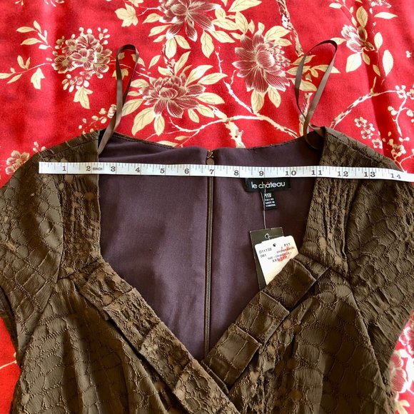 *NWT* Snake-Print Pleated-Waist Sweetheart Neck Dress - Made in Canada- XXS - Picture 12 of 16